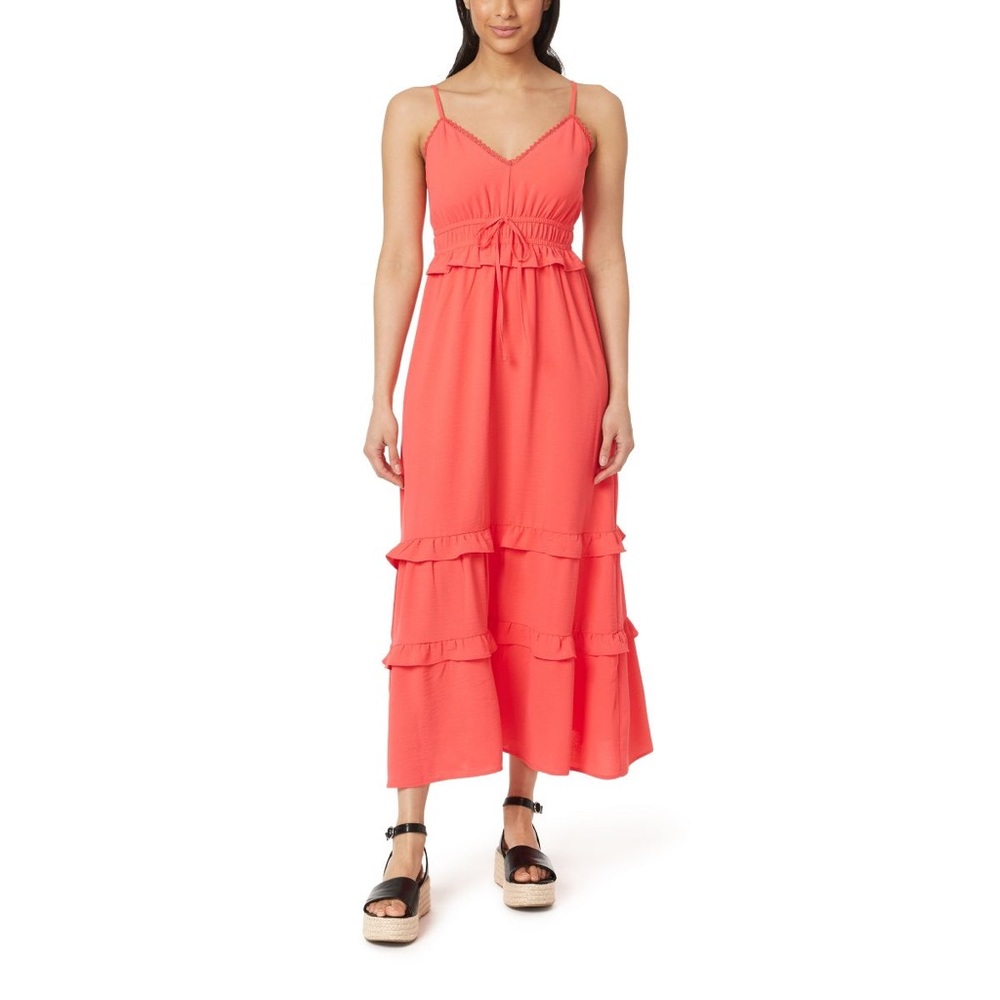 Wallflower Vibrant Coral Maxi Dress